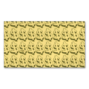 Tarjeta De Visita Magnética dorado