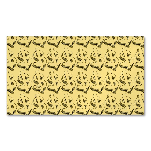 Tarjeta De Visita Magnética dorado (Anverso)