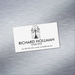 Tarjeta De Visita Magnética Dos esqueletos enamorados