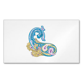 Tarjeta De Visita Magnética Dot, Sherpa Blue, Golden Sand Design
