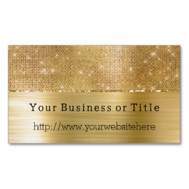 Tarjeta De Visita Magnética Dreamy Glitzy Gold Sparkle