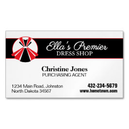 Tarjeta De Visita Magnética Dress Boutique