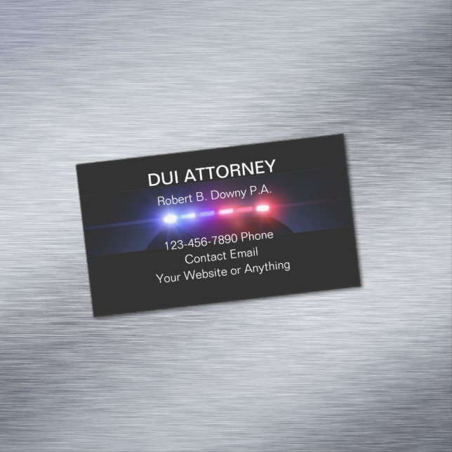 Tarjeta De Visita Magnética DUI Attorney Business Card Magnets (In Situ)