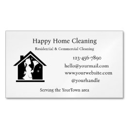Tarjeta De Visita Magnética Editable House Cleaning Business Card 