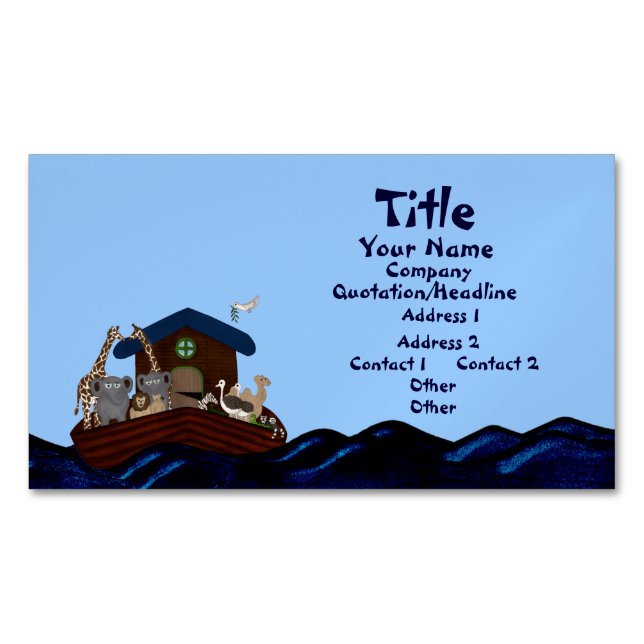 Tarjeta De Visita Magnética El arca de Noé (Anverso)