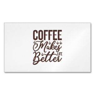 Tarjeta De Visita Magnética El café mejora la vida