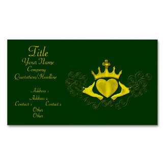 Tarjeta De Visita Magnética El Claddagh (Oro)