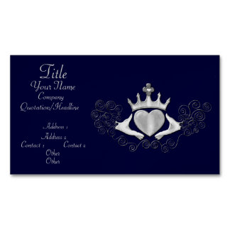 Tarjeta De Visita Magnética El Claddagh (Plata)