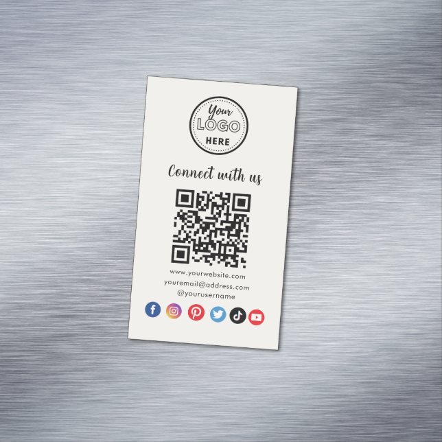 Tarjeta De Visita Magnética El Código QR profesional se conecta con los medios (In Situ)