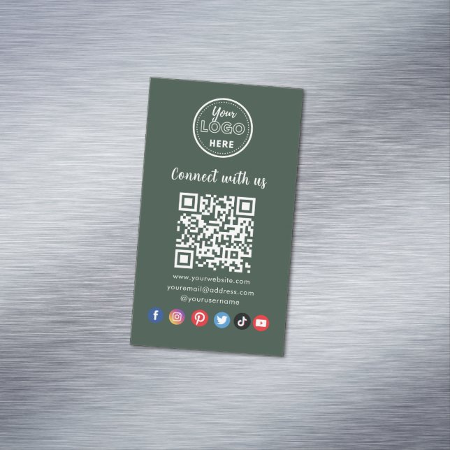 Tarjeta De Visita Magnética El Código QR profesional se conecta con los medios (In Situ)
