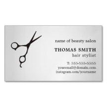 El falso negro de plata minimalista Scissor al