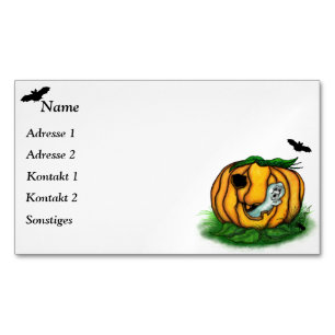 Tarjeta De Visita Magnética El fantasma de Halloween , Bat , Ghost y Spider