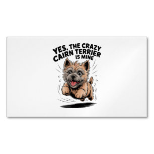 Tarjeta De Visita Magnética El loco Cairn Terrier es mío