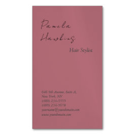 Tarjeta De Visita Magnética Elegante cabello profesional de color rosa claro d