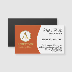 Tarjeta de visita magnética elegante con logotipo