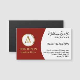 Tarjeta de visita magnética elegante con logotipo