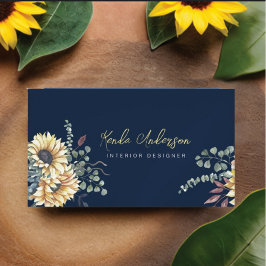 Tarjeta De Visita Magnética Elegante Eucalipto Rústico de Sunflowers