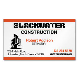 Tarjeta De Visita Magnética Empresa de construcción Comercial y Residencial