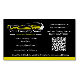 Tarjeta De Visita Magnética Empresa profesional de lavado de automóviles con d