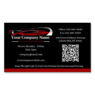 Tarjeta De Visita Magnética Empresa profesional de lavado de automóviles y det