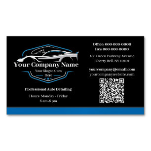 Tarjeta De Visita Magnética Empresa profesional de lavado de automóviles y det