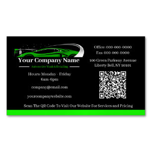 Tarjeta De Visita Magnética Empresa profesional de lavado de autos con detalle