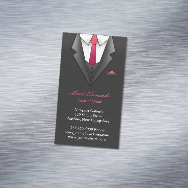 Tarjeta De Visita Magnética Empresario Suit (In Situ)