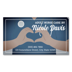 Tarjeta De Visita Magnética Enfermera Profesional RN