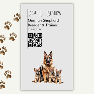 Tarjeta De Visita Magnética Entrenador de criadores de perros Código QR de pas