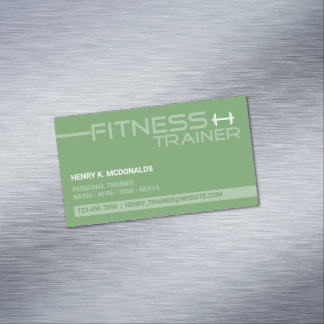 Tarjeta De Visita Magnética Entrenador de fitness