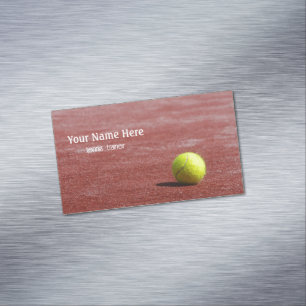 Tarjeta De Visita Magnética Entrenador de tenis