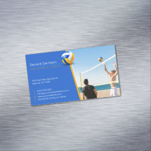 Tarjeta De Visita Magnética Entrenador de voleibol Lecciones sobre prácticas