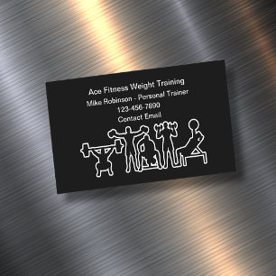 Tarjeta De Visita Magnética Entrenador Personal de Fitness y Coach