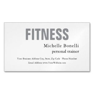 Tarjeta De Visita Magnética Entrenador Personal Fitness Moderno Elegante