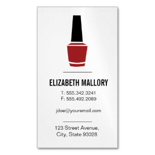 Tarjeta De Visita Magnética Esmalte de uñas Minimalista