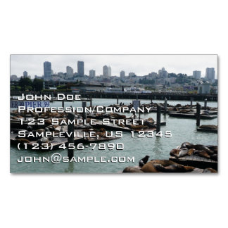 Tarjeta De Visita Magnética Esquina de San Francisco y Pier 39 Sea Lions City