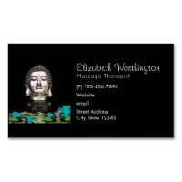 Estatua de Cabeza de Buda Plata con flores de Lotu