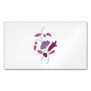 Tarjeta De Visita Magnética Estilo Ndrrmc, Púrpura Suave, Jazzberry Jam