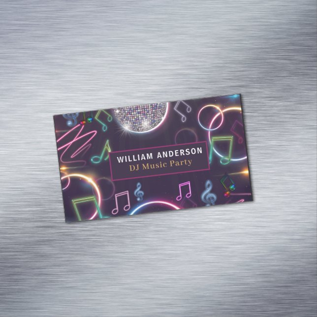 Tarjeta De Visita Magnética Evento de Fiesta musical DJ moderno (In Situ)