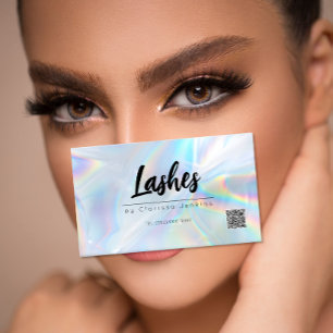 Tarjeta De Visita Magnética Extensiones de pestañas holográficas de maquillaje