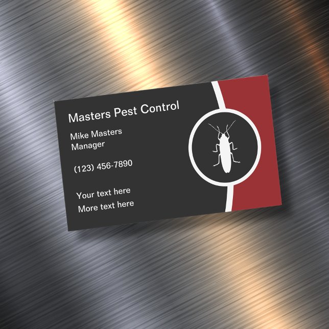 Tarjeta De Visita Magnética Exterminación de servicios Diseño de Insectos Mode (Subido por el creador)