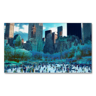 Tarjeta De Visita Magnética Fantasía de patinaje sobre hielo en Central Park