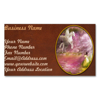 Tarjeta De Visita Magnética Fantasía - Pegaso - El jardín encantado