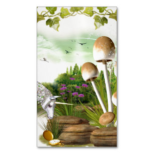 Tarjeta De Visita Magnética Fantasy Forest Journal Ephemera