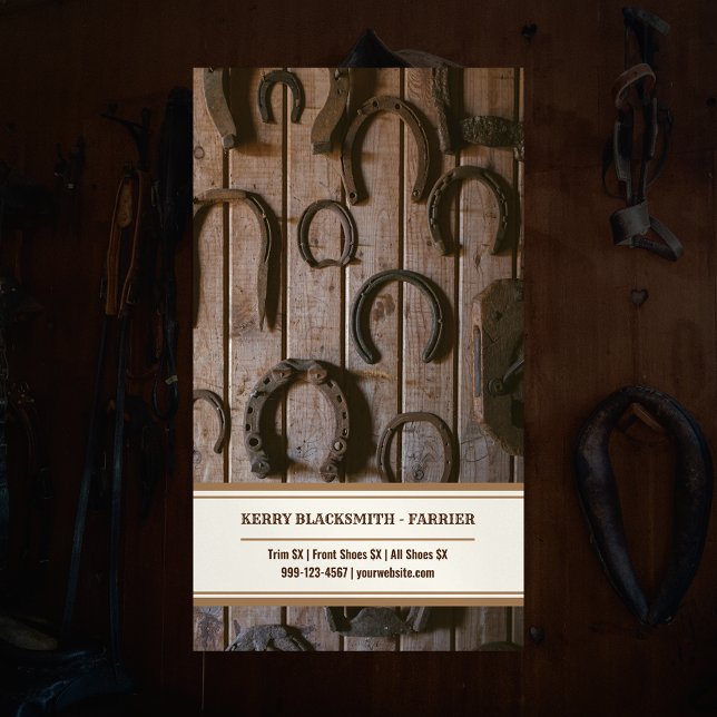 Tarjeta De Visita Magnética Farrier Horseshoeing y Trim (Subido por el creador)