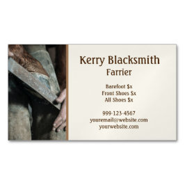 Tarjeta De Visita Magnética Farrier Horseshoeing y Trim Business Card Magnet