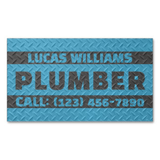Tarjeta De Visita Magnética Faux metallic texture surface handyman