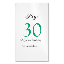 Feliz cumpleaños 30 en letra verde negra y negrita