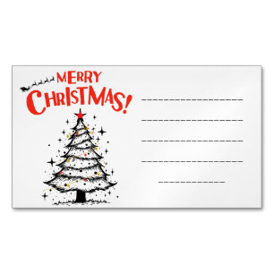 Tarjeta De Visita Magnética feliz navidad en ti