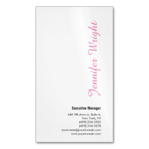 Tarjeta De Visita Magnética Femenino minimalista profesional elegante